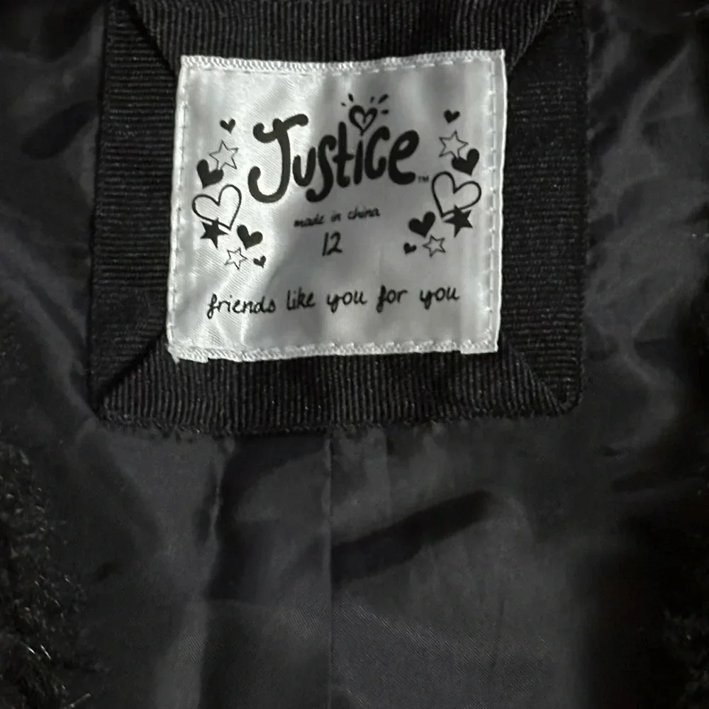Justice faux fur vest for girls, size 12